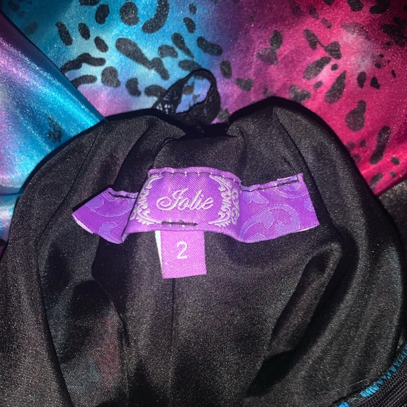 JOLIE silk satin halter v neck bold multicolour floral prom/formal dress. - Picture 9 of 14